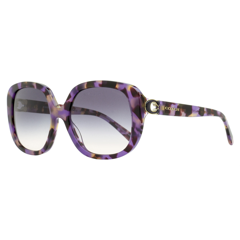 Coach C-Hinge Butterfly Sunglasses HC8292 561236 Purple Tortoise 56mm